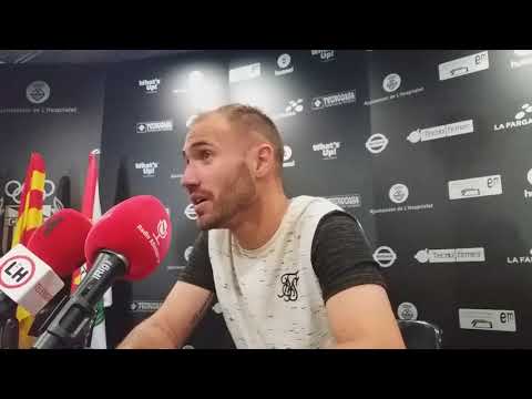 Rueda de prensa de Óscar García C. E. L'Hospitalet  - U. A. Horta