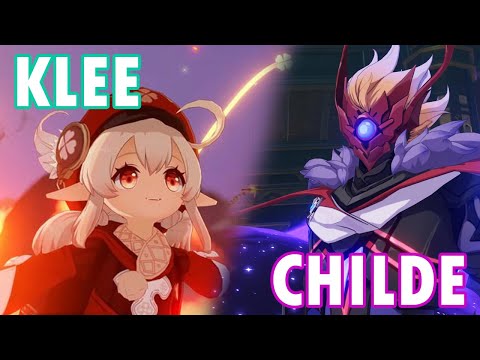 KLEE vs CHILDE | NO DAMAGE TAKEN - Genshin Impact
