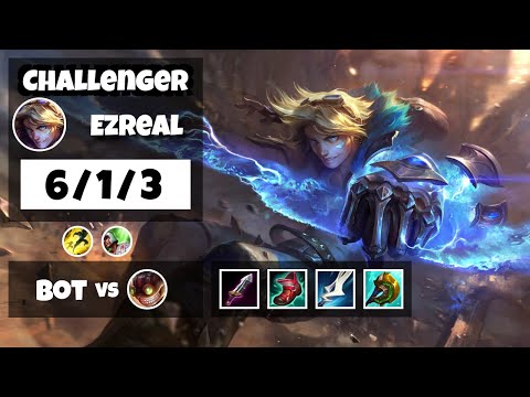 Ezreal Bot Lane 11.17 Challenger Gameplay Replay S11 (6/1/3) - OCE