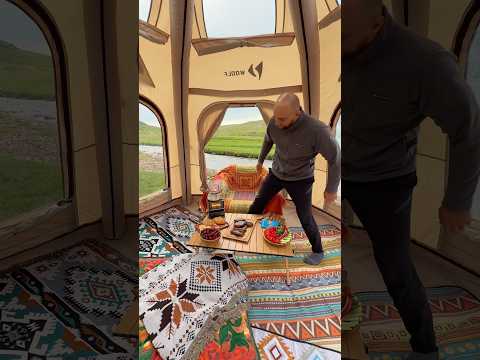 A beautiful day in the mountains in an inflatable house 😍🔥