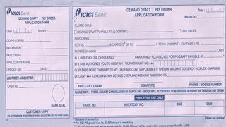 IN-How to fill ICICI Bank DD Application Form