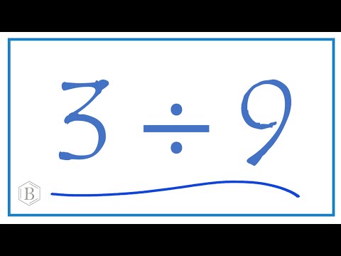 3 divided by 9    (3 ÷ 9)