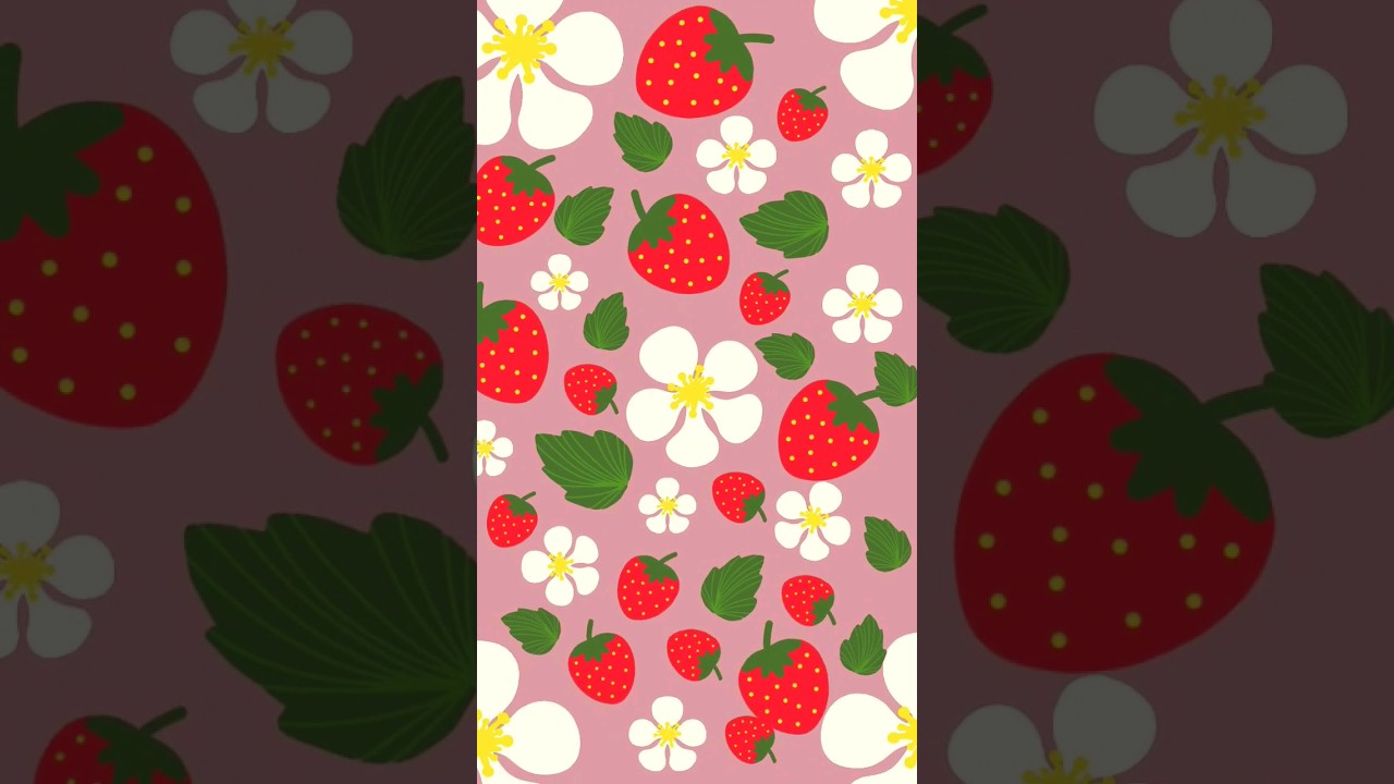 Strawberry pattern #art#illustration #seamlesspattern#patterdesign