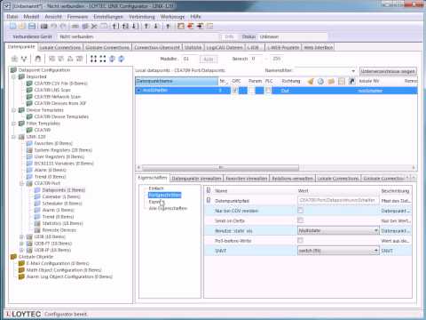 LOYTEC L-INX Configurator - Das Erstellen von statischen Netzwerkvariablen [B001]