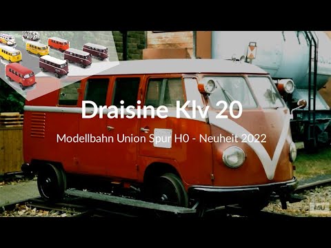 Draisine Klv 20 (VW T1)  MIT SOUND Modellbahn Union -  Spur H0 1:87 - Neuheit 2022 - Exklusiv