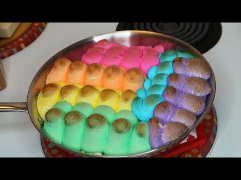 レインボーピープス スモア イースター デザートまたはディップ (Rainbow Peeps S'mores Easter Dessert or Dip)