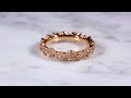 video - Ring O' Roses with Diamonds Wedding Band
