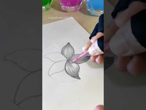 easiest way to draw a flower #drawing #flowers #easydrawing #youtubeshorts @PaintellectualPriyA