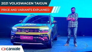 Volkswagen Taigun 2021 Launched | Price, Variants, Features, Engine and Gearbox Explained | CarWale Volkswagen Taigun 2021 Launched | Price, Variants, Features, Engine and Gearbox Explained | CarWale