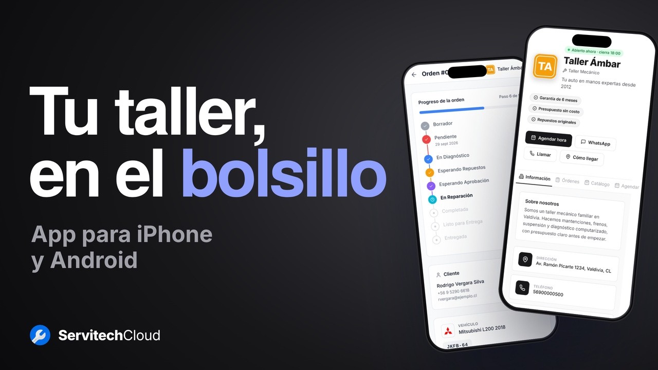 ServitechCloud para iPhone y Android: maneja tu taller desde el celular