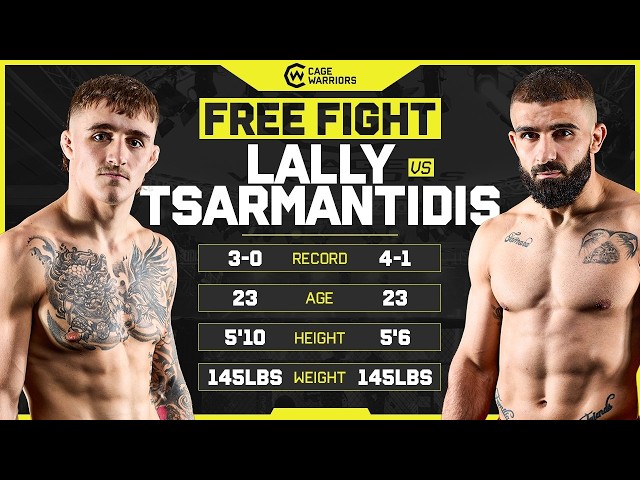 Max Lally vs. Alexis Tsarmantidis Full Fight | Cage Warriors 188 Dublin