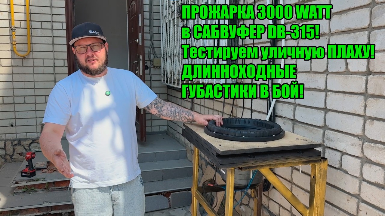 ПРЖАРКА 3000 WATT в САБВУФЕР DB-315! Тестируем уличную ПЛАХУ! ДЛИННОХОДНЫЕ ГУБАСТИК