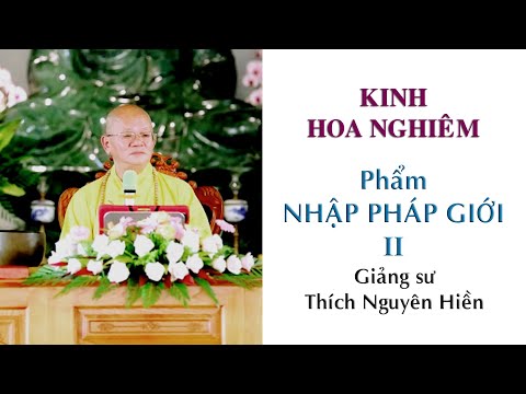 KINH HOA NGHIỆM - PHẨM NHẬP PHÁP GIỚI 02. Thích Nguyên Hiền giảng.
