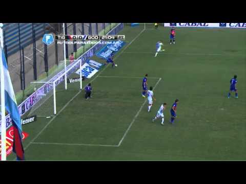 García se lo tapó a Óbolo. Tigre 0 Godor Cruz 0. Fecha 8. Fútbol Para Todos