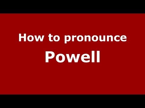 How to pronounce Powell (Brazilian Portuguese/Brazil)  - PronounceNames.com