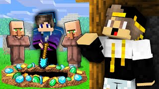 ماين كرافت ولكن انا قروي ضد اصدقائي اللصوص انتقم منهم ( مراحل تطور القروي ) !!!????????