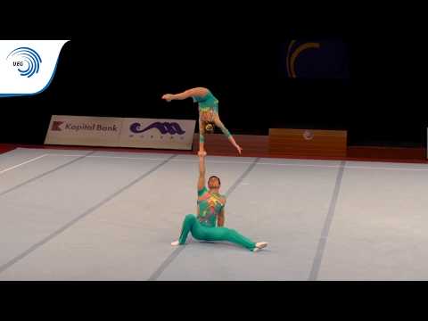 Artur BELIAKOU & Volha MELNIK (BLR) - 2015 All-Around Acro Euro bronze medallists