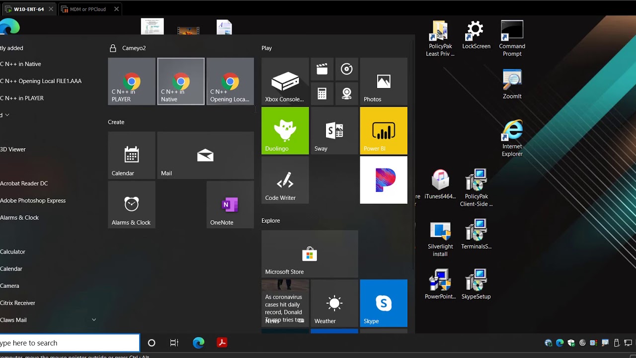 PolicyPak and Cameyo: Start Screen and Taskbar Magic Tricks