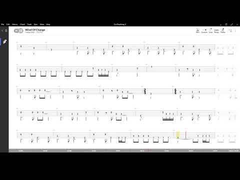 Wind of Change ( Scorpions ) ,Tablatura e base Senza Basso - Backing bass track