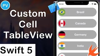 Download the video "Custom Cell UITableView (Swift 5 | Xcode 11)"