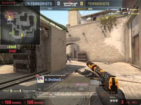 CS GO : 1V4 USP ShoOterS LE-LEM Rank Clutch or K1CK