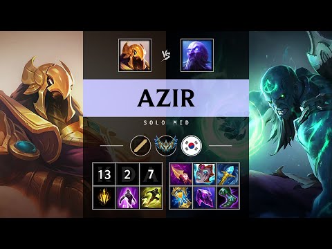 Azir Mid vs Ryze - KR Challenger Patch 25.08