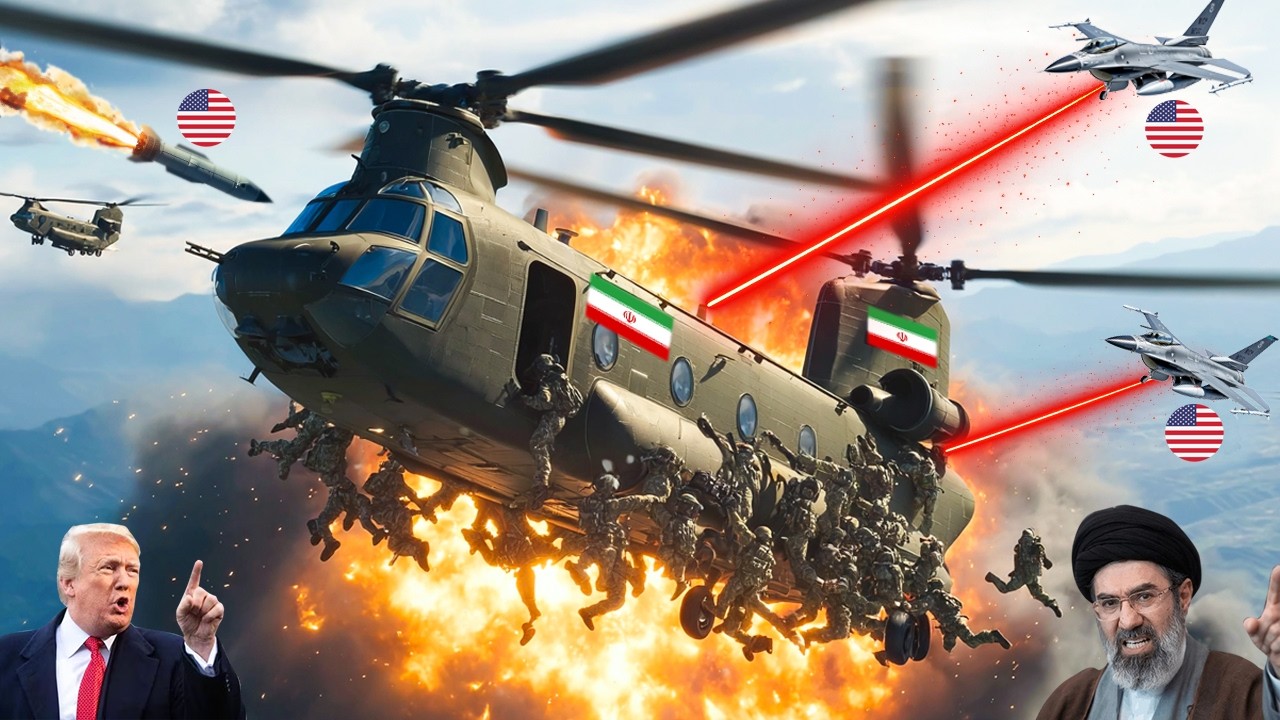 Today! 5 Iran helicopters carrying 700 Generals were shot down by US F-16 | ARMA 3