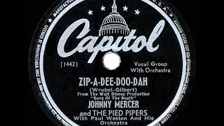 1947 HITS ARCHIVE: Zip-A-Dee-Doo-Dah - Johnny Mercer (original no-echo 78 version)