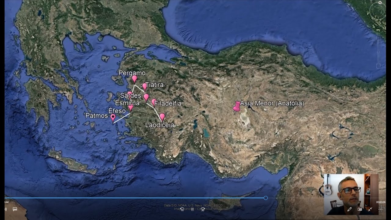 As 7 igrejas do Apocalipse no mapa (The 7 churches of Revelation on the map)