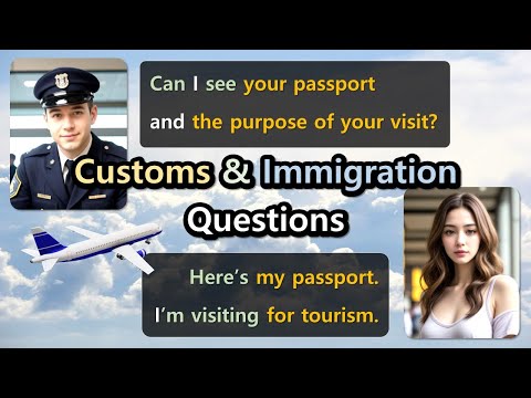, title : '[Customs & Immigration Questions & Answers, Interview at the Airport] English Conversation'