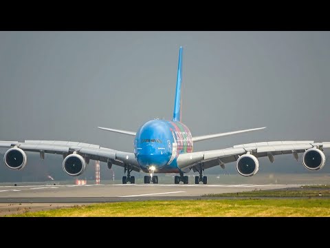 60 MINUTES PURE AVIATION - AIRBUS A380, Boeing 747 ... (4K)