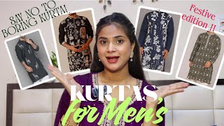 Festive kurtas for men 💕 | men’s unique & affordable kurta haul #kurta #haul #diwali 