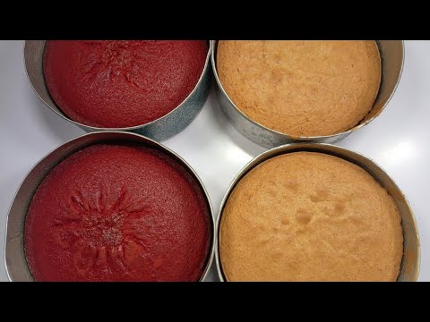 How to make Red velvet and vanilla cake