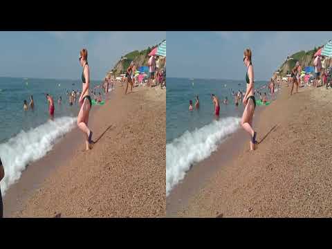 Calella beach, 60fps, stereoscopic 3d, qoocam EGO