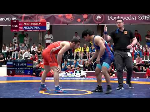 1/2 FS - 70 kg: M. ABDULKADYROV (RUS) v. A. ANDREASYAN (ARM)