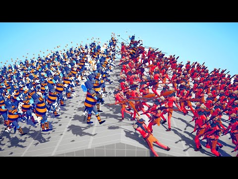 100x TRIBAL ARMY 🗿 vs 🌾 100x FARMER ARMY / Totally Accurate Battle Simulator ( TABS )