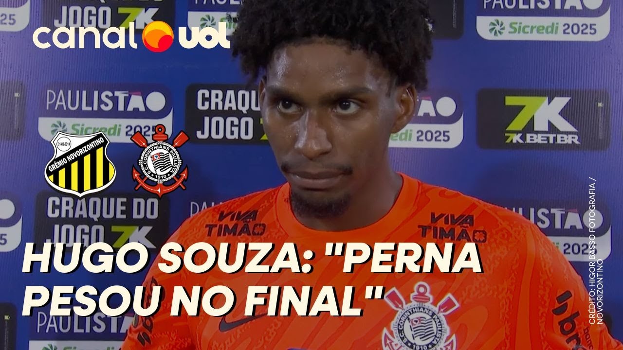 CORINTHIANS: FINAL DO JOGO A PERNA PESOU, DIZ HUGO SOUZA EM MEIO A MARATONA DE JOGOS PARA O TIMÃO
