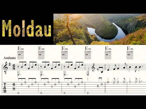 THE MOLDAU | SMETANA | 'Vltava' | Complete | Acoustic Guitar Lesson | Tutorial | TAB & Sheet Music