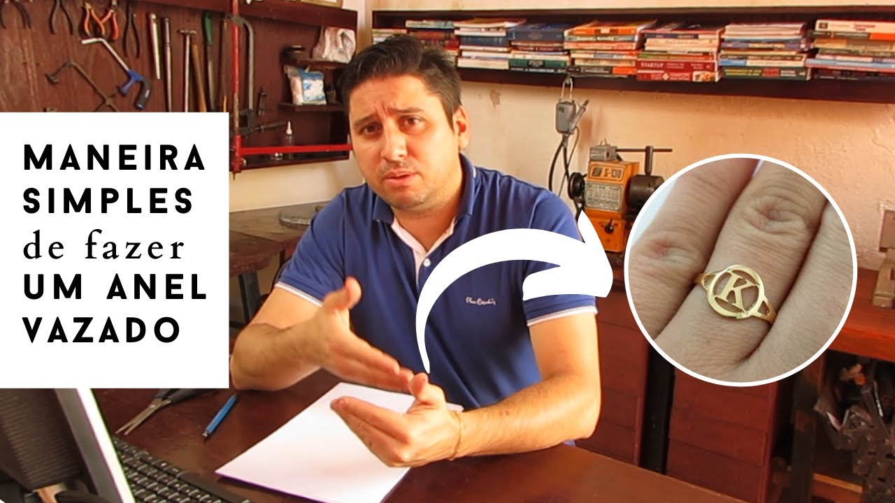 Maneira simples de fazer um anel vazado | video para o inscrito do canal.