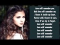Selena Gomez - Love Will Remember Karaoke ...