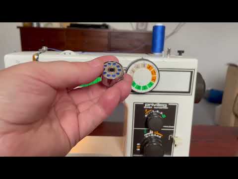 Threading and winding the Privileg super utility stitch 5005 sewing machine #threading #winding #...