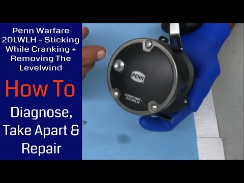 Penn Warfare 20LWLH - Removing The Levelwind: Fishing Reel Repair