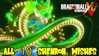 Dragon Ball Xenoverse: All Shenron Wishes (items, characters, ultimates, super attacks &amp; more)