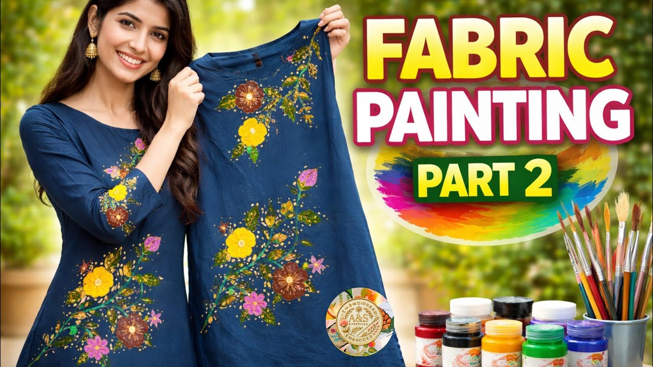 Turn a Plain Kurti into Designer Wear | You Won’t Believe This Transformation #viralvideo #painting 