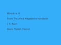 Bach Minuet in G - Music for Piano Students Series