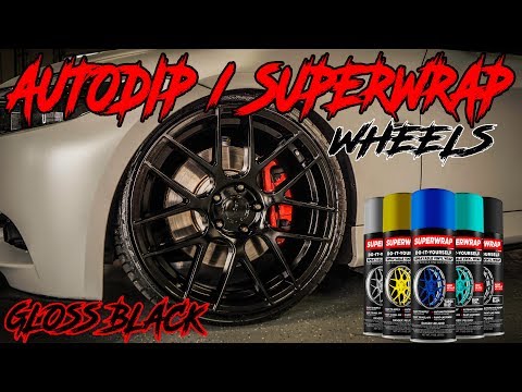 AUTODIP / SUPERWRAP VELGEN WHEELS FROM GUNMETAL TO GLOSS BLACK ON BMW E90 335