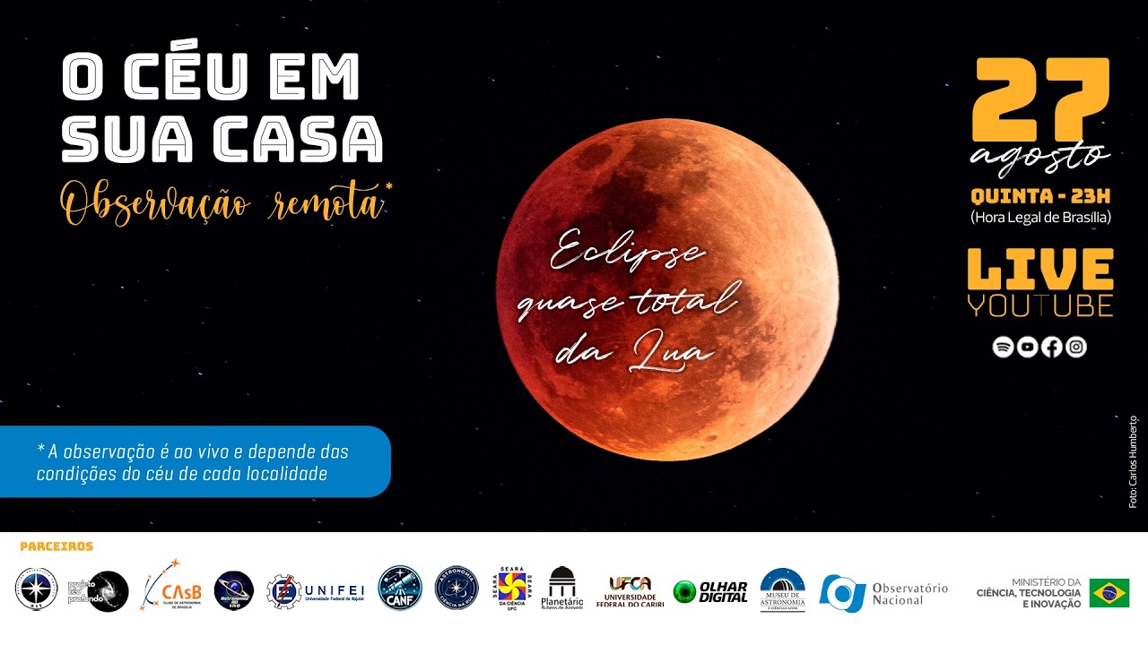 Imagem da notícia Eclipse lunar: saiba como acompanhar o fenômeno ao vivo nesta quinta (27)