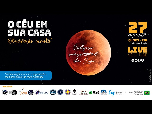 Eclipse lunar no Brasil com “Lua de Sangue”: assista ao vivo ao fenômeno