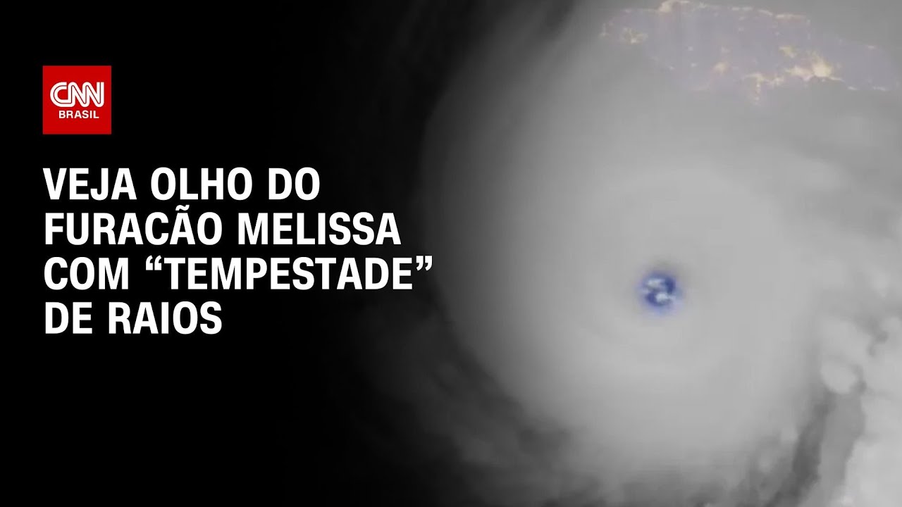 Vídeo mostra olho do furacão Melissa com