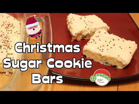 Christmas Sugar Cookie Bars RECIPE 🎄🎅